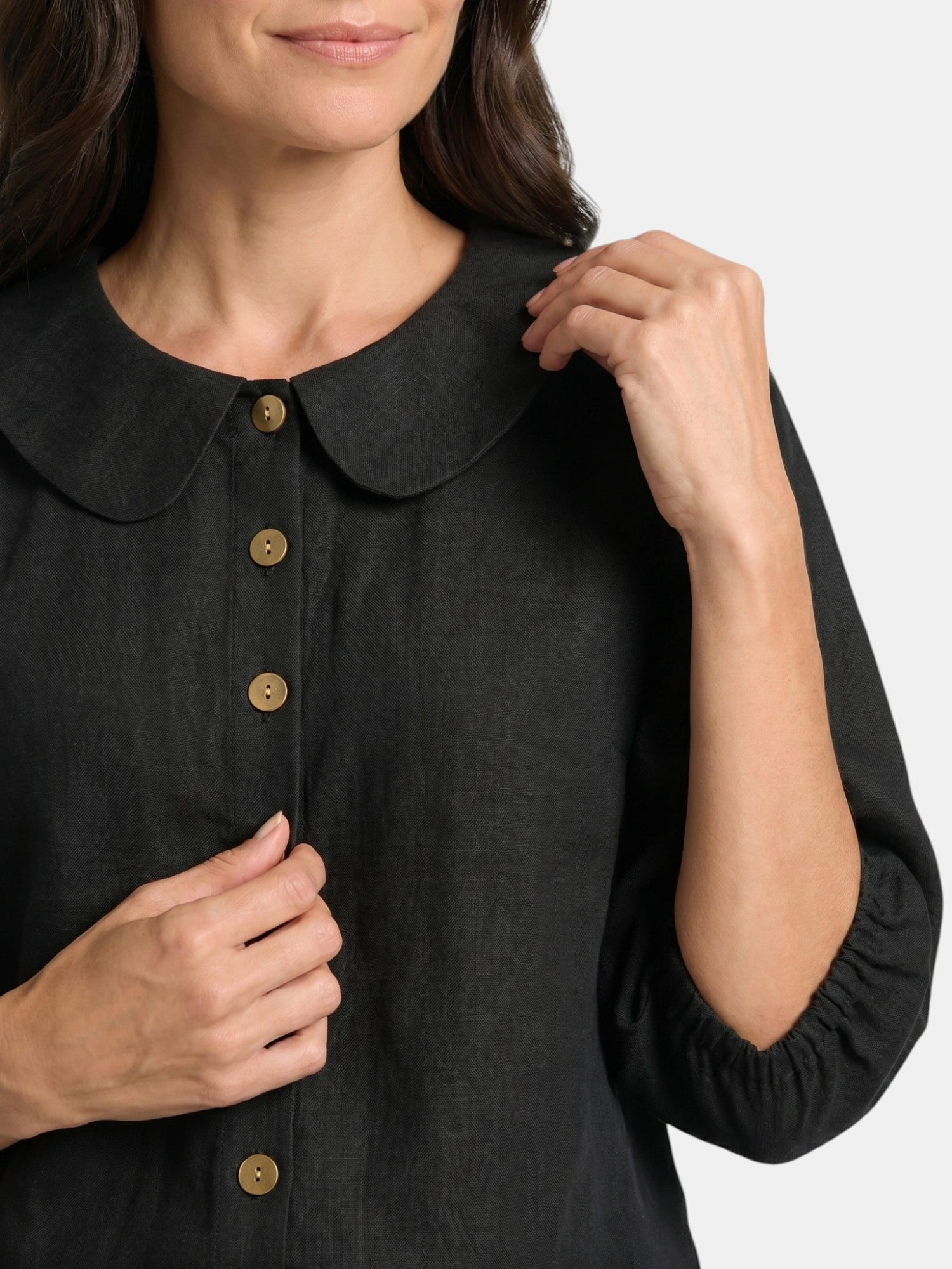 Women’s Peter Pan Collar Blouse and Wide-Leg Trousers Set