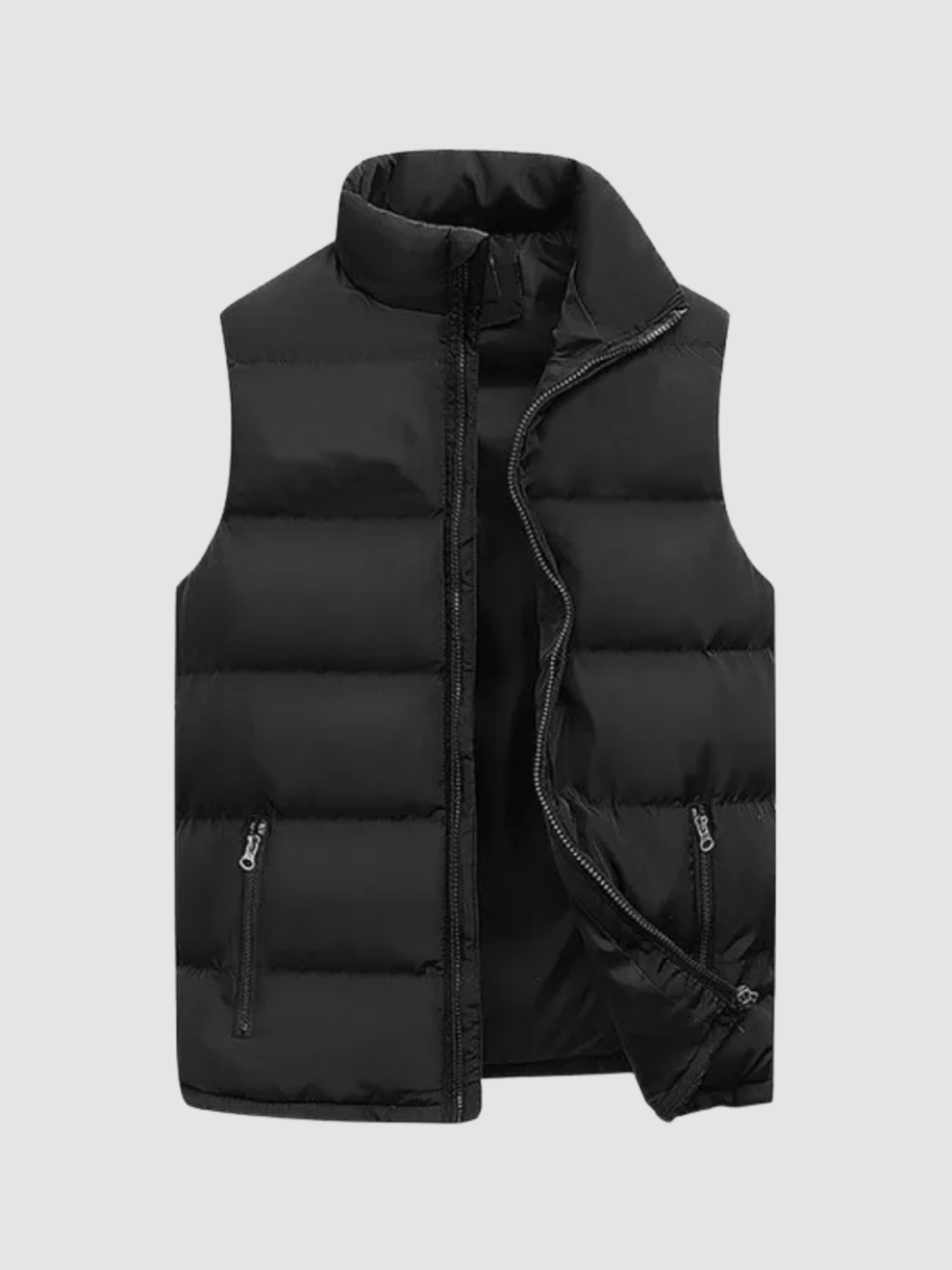 Men’s Quilted Gilet – Sleeveless Zip Jacket, Regular Fit