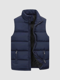 Men’s Quilted Gilet – Sleeveless Zip Jacket, Regular Fit