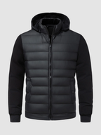 Men’s Quilted Jacket – Detachable Hood, Zip Closure, Long Sleeve, Regular Fit