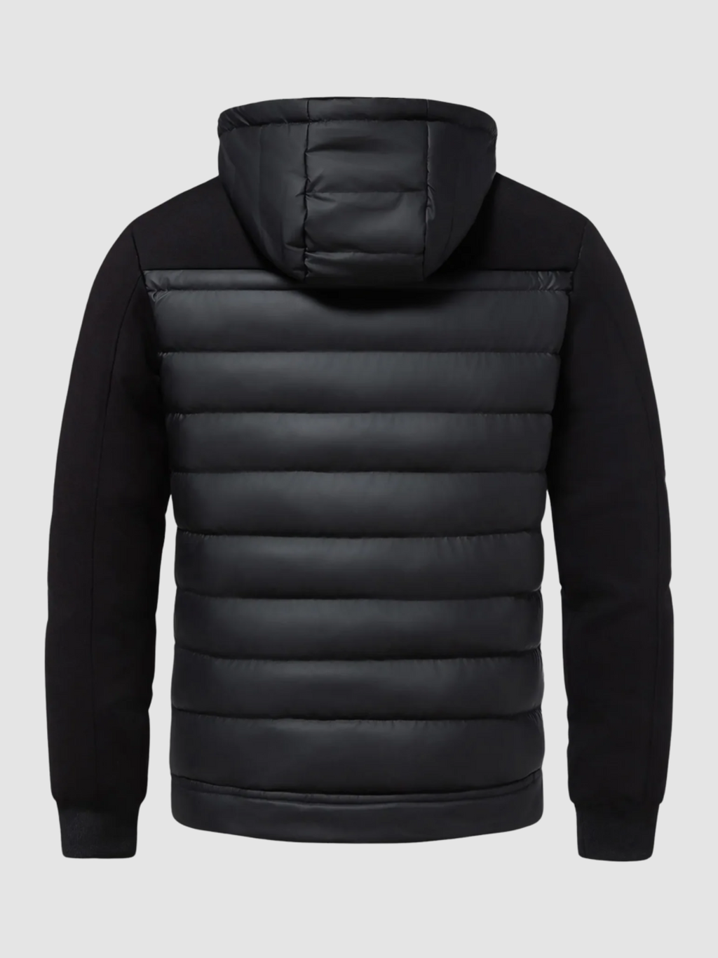 Men’s Quilted Jacket – Detachable Hood, Zip Closure, Long Sleeve, Regular Fit