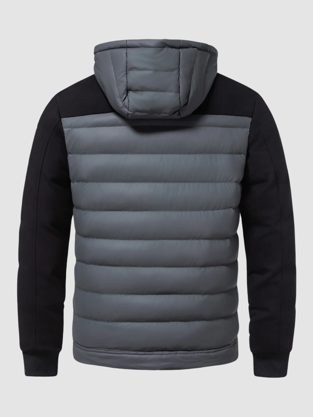 Men’s Quilted Jacket – Detachable Hood, Zip Closure, Long Sleeve, Regular Fit
