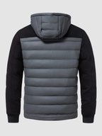 Men’s Quilted Jacket – Detachable Hood, Zip Closure, Long Sleeve, Regular Fit