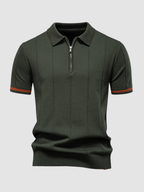 Men’s Slim Fit Polo Shirt – Short Sleeve, Button Collar
