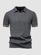 Men’s Slim Fit Polo Shirt – Short Sleeve, Button Collar