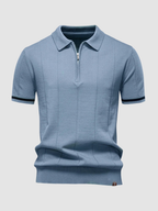Men’s Slim Fit Polo Shirt – Short Sleeve, Button Collar
