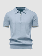 Men’s Slim Fit Polo Shirt – Short Sleeve, Button Collar