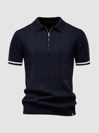 Men’s Slim Fit Polo Shirt – Short Sleeve, Button Collar