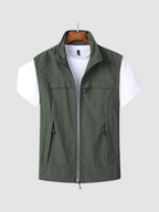 Men’s Utility Gilet – Sleeveless Zip Vest with Front Pockets