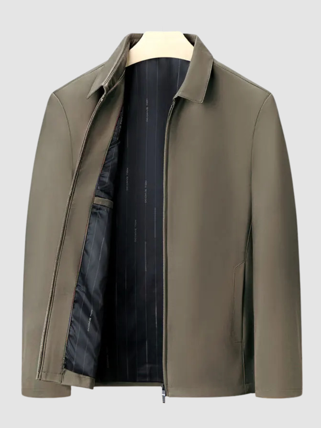 Men’s Zip-Front Jacket – Long Sleeve, Regular Fit