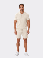 Men’s Summer Co-Ord Set – Zip Polo & Shorts