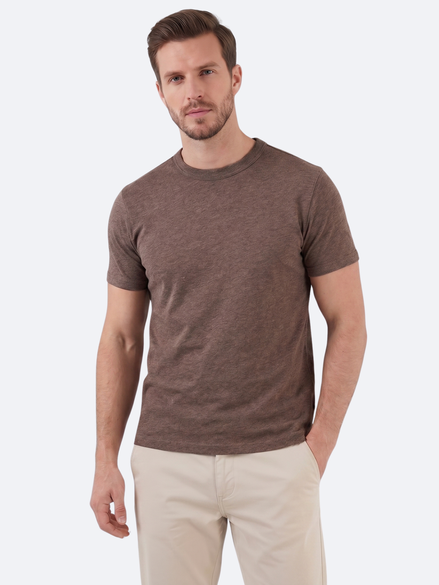 Men's Short Sleeve Casual Crew Neck Top