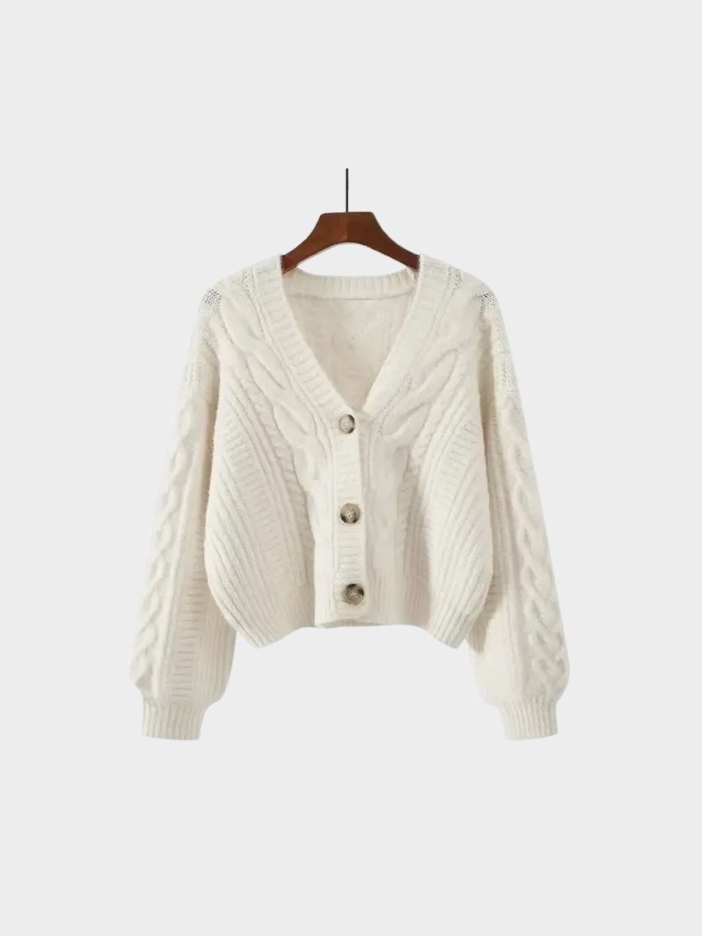 Women’s V-Neck Cardigan – Button-Front Closure, Long Sleeve, Relaxed Fit
