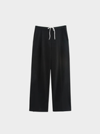 Women’s Wide-Leg Trousers – Full Length, Adjustable Drawstring Waist, Regular Fit