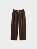 Women’s Wide-Leg Trousers – Full Length, Adjustable Drawstring Waist, Regular Fit