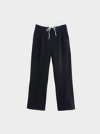Women’s Wide-Leg Trousers – Full Length, Adjustable Drawstring Waist, Regular Fit